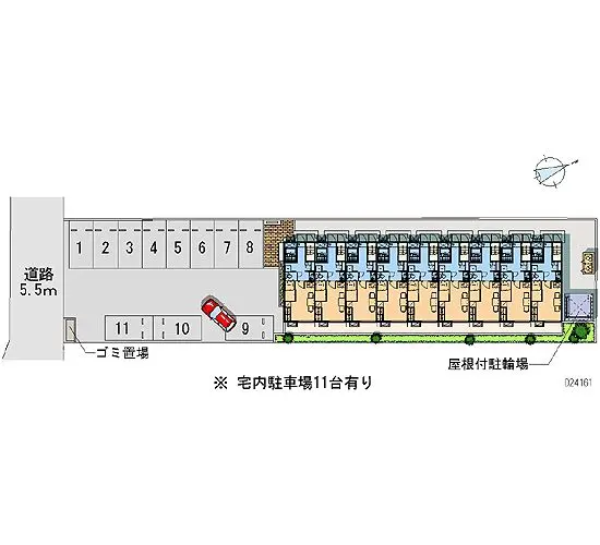 ★手数料０円★郡山市昭和１丁目　月極駐車場（LP）